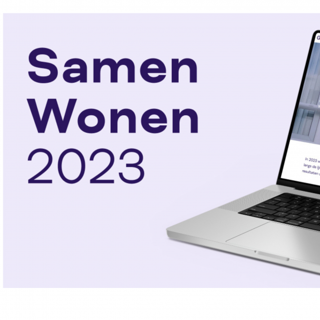 laptop opengeklapt op samen wonen 2023